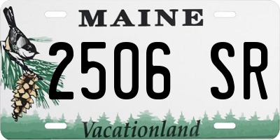 ME license plate 2506SR
