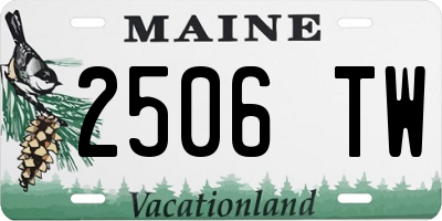 ME license plate 2506TW