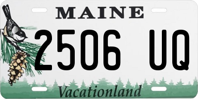 ME license plate 2506UQ