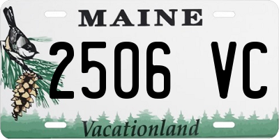 ME license plate 2506VC