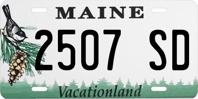 ME license plate 2507SD