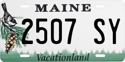 ME license plate 2507SY