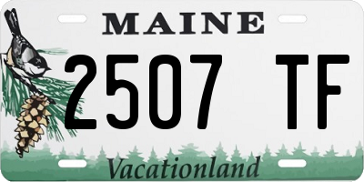 ME license plate 2507TF