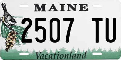 ME license plate 2507TU