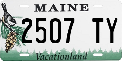 ME license plate 2507TY