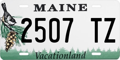 ME license plate 2507TZ