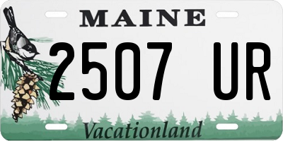 ME license plate 2507UR