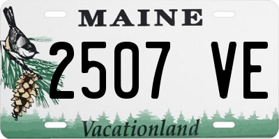 ME license plate 2507VE