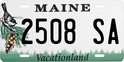 ME license plate 2508SA