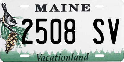 ME license plate 2508SV