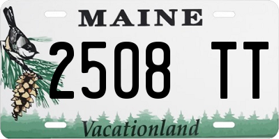 ME license plate 2508TT