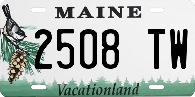 ME license plate 2508TW