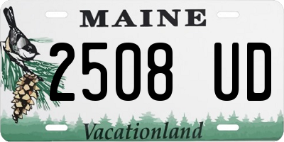 ME license plate 2508UD