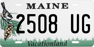 ME license plate 2508UG