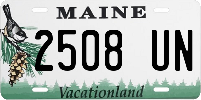 ME license plate 2508UN