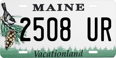 ME license plate 2508UR