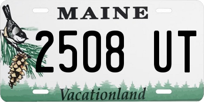 ME license plate 2508UT