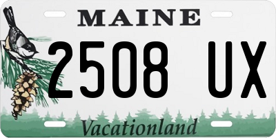 ME license plate 2508UX