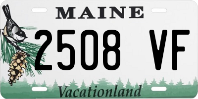 ME license plate 2508VF