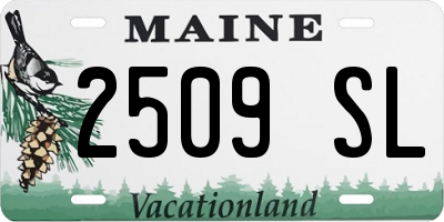 ME license plate 2509SL