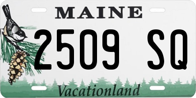 ME license plate 2509SQ