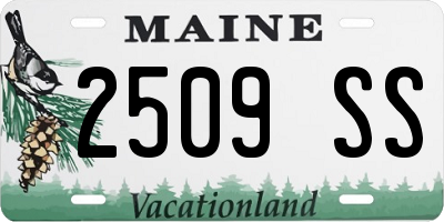 ME license plate 2509SS