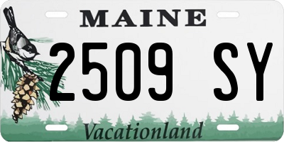 ME license plate 2509SY