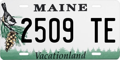 ME license plate 2509TE