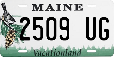 ME license plate 2509UG