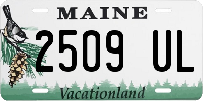 ME license plate 2509UL