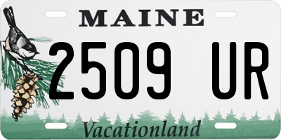 ME license plate 2509UR