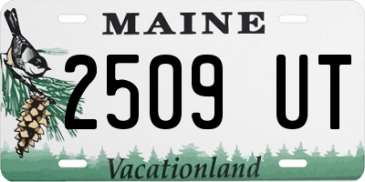 ME license plate 2509UT