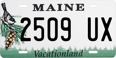 ME license plate 2509UX