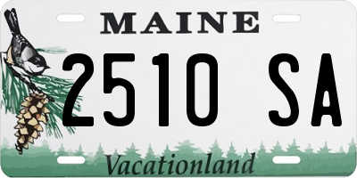 ME license plate 2510SA