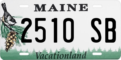 ME license plate 2510SB