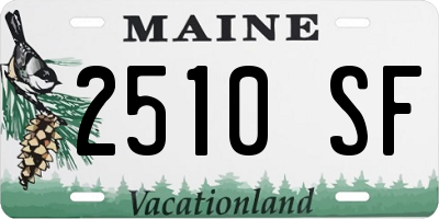 ME license plate 2510SF