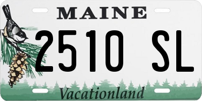 ME license plate 2510SL