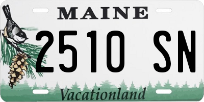 ME license plate 2510SN