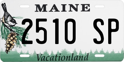 ME license plate 2510SP