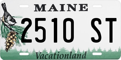 ME license plate 2510ST