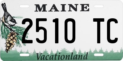 ME license plate 2510TC