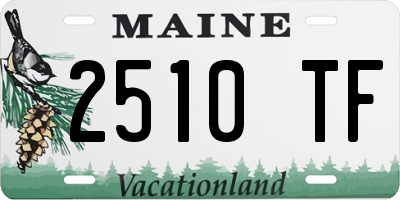 ME license plate 2510TF