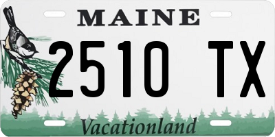 ME license plate 2510TX