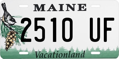 ME license plate 2510UF