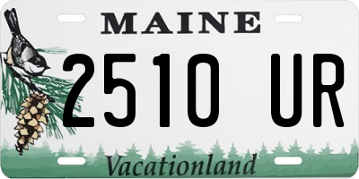 ME license plate 2510UR