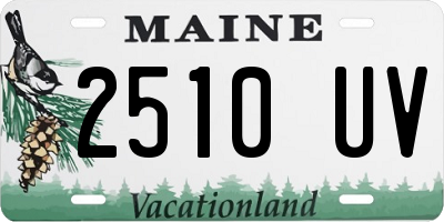 ME license plate 2510UV