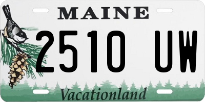 ME license plate 2510UW