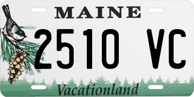 ME license plate 2510VC