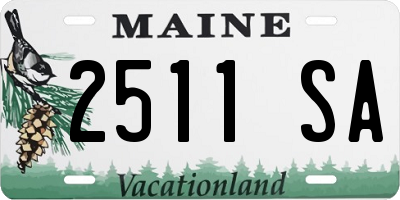 ME license plate 2511SA