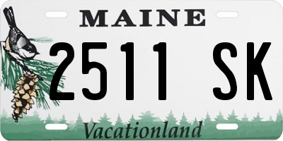 ME license plate 2511SK